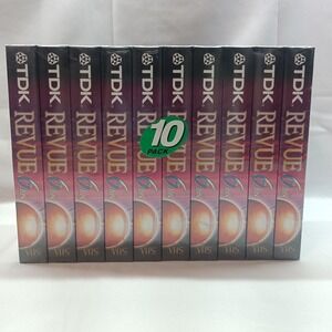 TDK Premium Quality HS 6 Hours‎ T-120 Blank VHS VCR Tapes NEW Sealed 10 pack